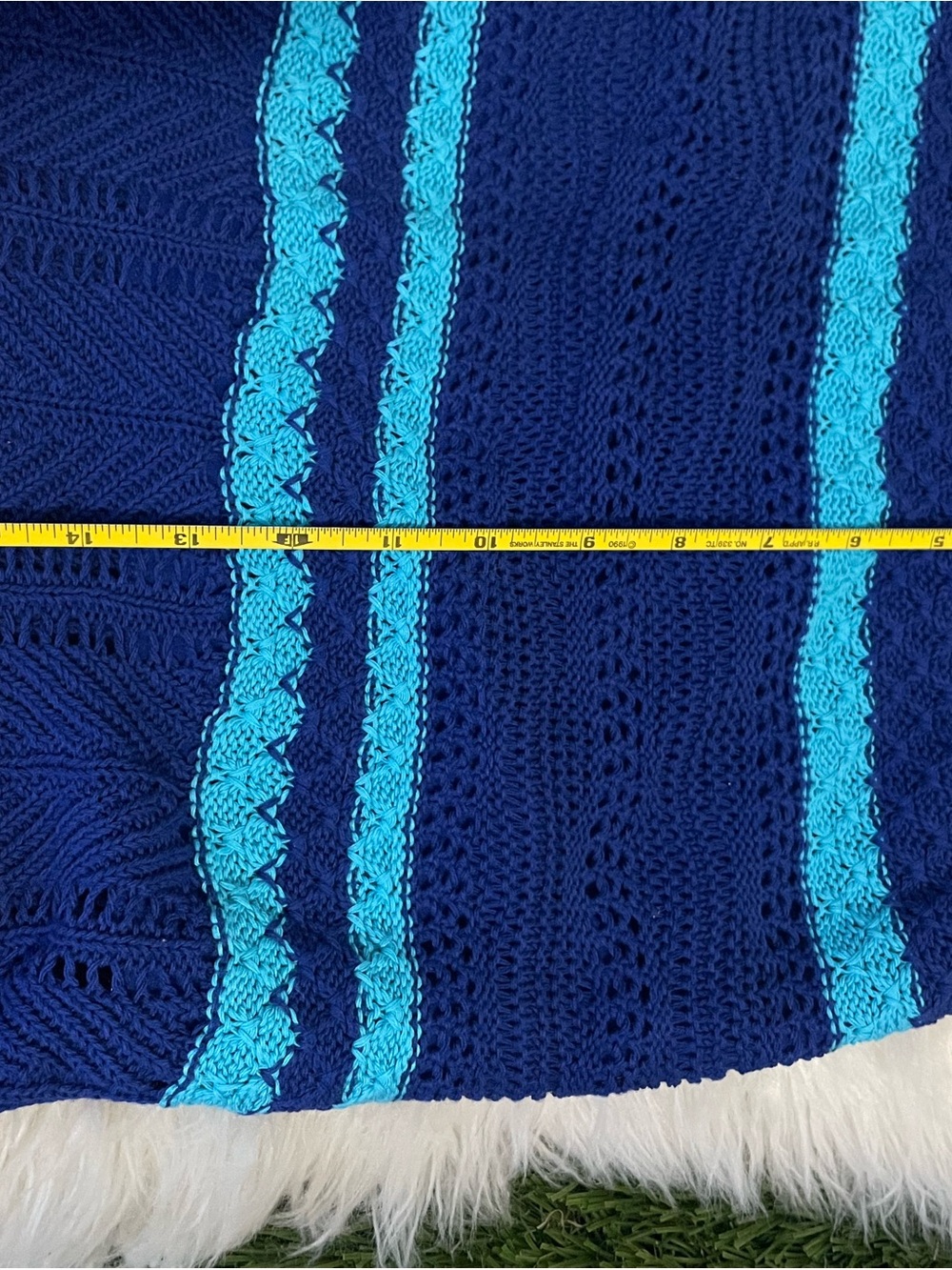 RACHEL Rachel Roy Navy Blue with Aqua Stripe Knit Mini Skirt - Picture 8 of 8